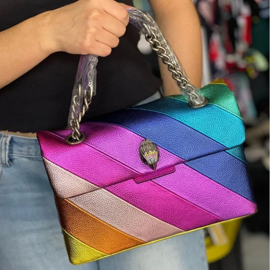 KURT GEIGER LONDON Genuine Leather One-shoulder Crossbody Rainbow Bag